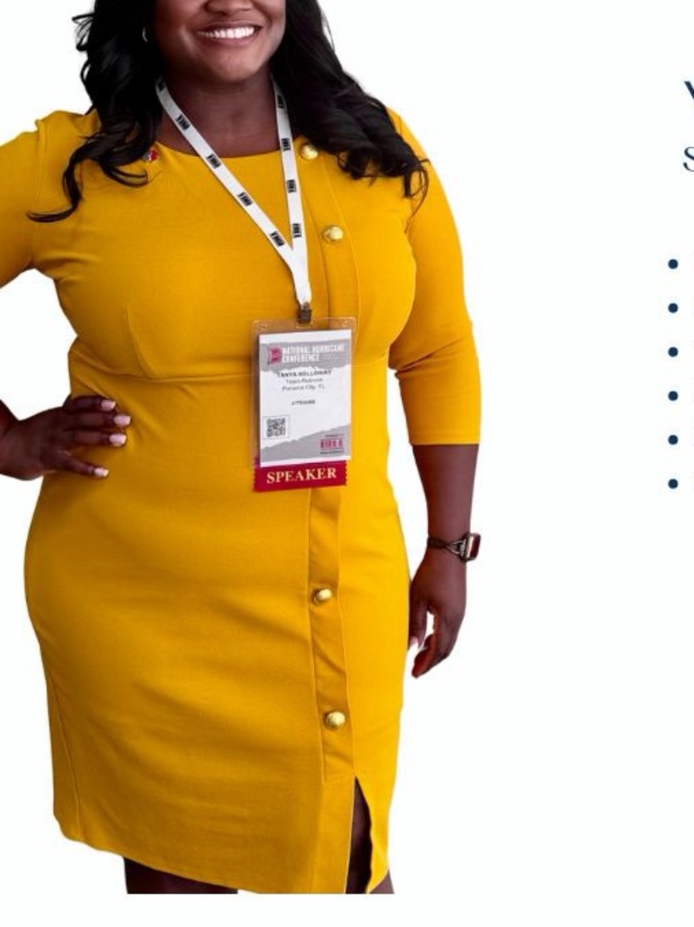 Mustard Yellow button-front dress